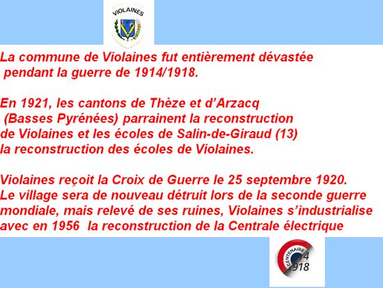 Ne pas oublier photos Violaines 1914 1918